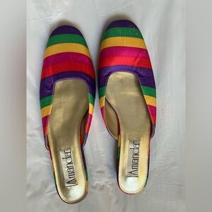 Beautiful Amanda faux silk mules